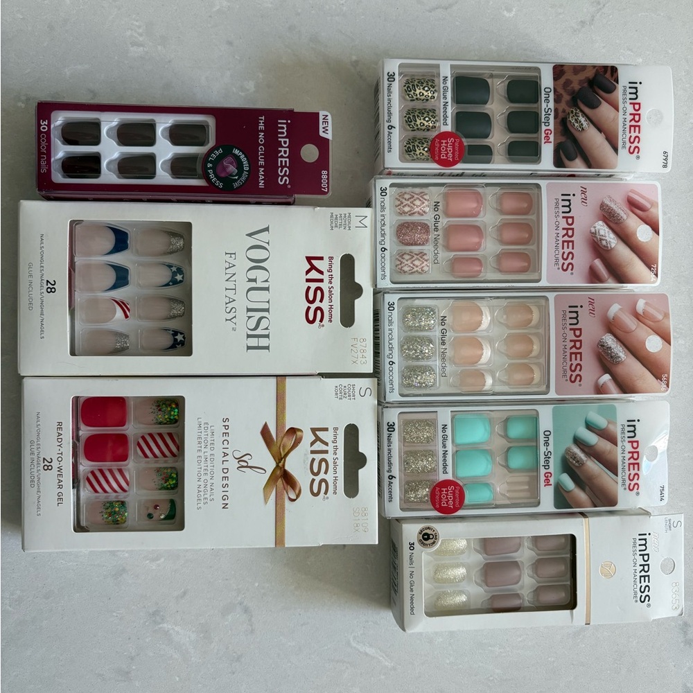KISS Press-On Nails Set - Assorted Colors and Styles
